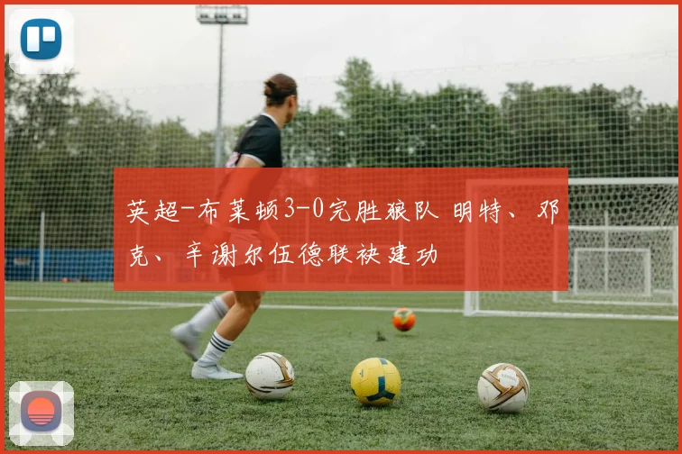英超-布莱顿3-0完胜狼队 明特、邓克、辛谢尔伍德联袂建功